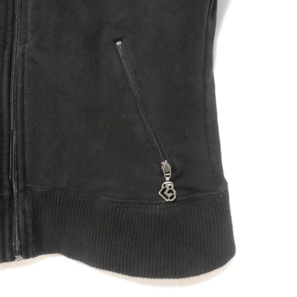 GROGGY | small | Black Sleeveless Zip-Up Sweatshirt Vest | Zip-Up Pockets - Picture 8 of 16